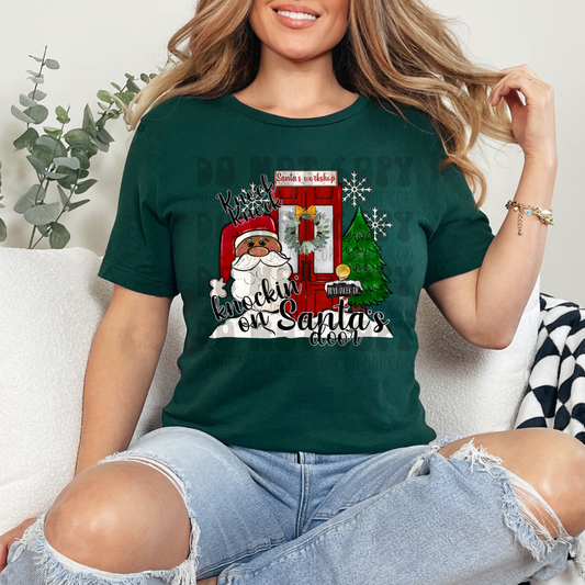 KNOCKIN' ON SANTAS DOOR DARK SKIN - DTF TRANSFER