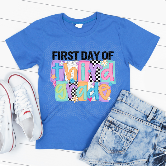 FIRST DAY OF THIRD GRADE - DTF TRANSFER