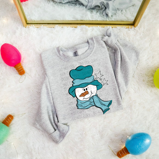 BLUE SNOWMAN - DTF TRANSFER