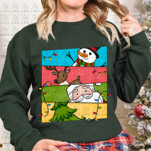 SNOWMAN REINDEER SANTA TREE - DTF TRANSFER