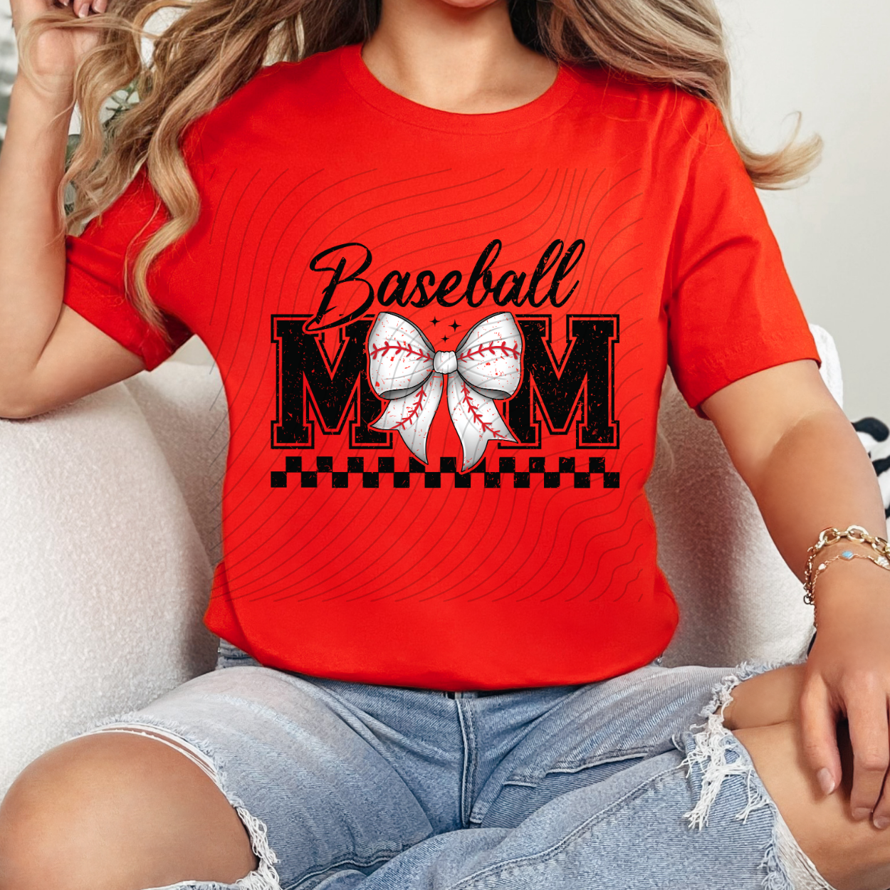 BASEBALL MOM COQUETTE DISTRESSED - DTF TRANSFER