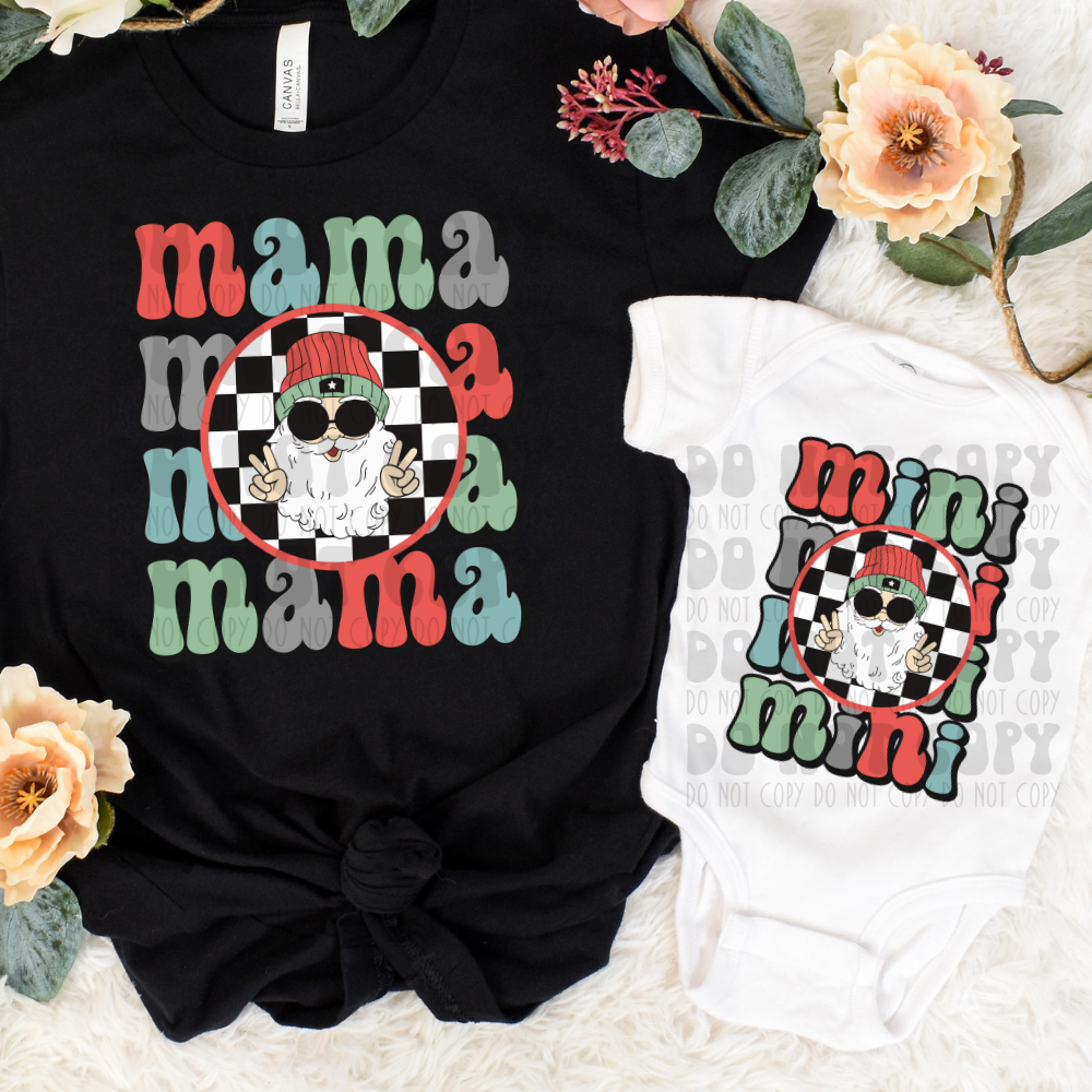 MAMA STACKED GROOVY SANTA - DTF TRANSFER