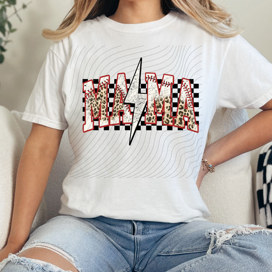 BASEBALL LEOPARD MOM BOLT - DTF TRANSFER