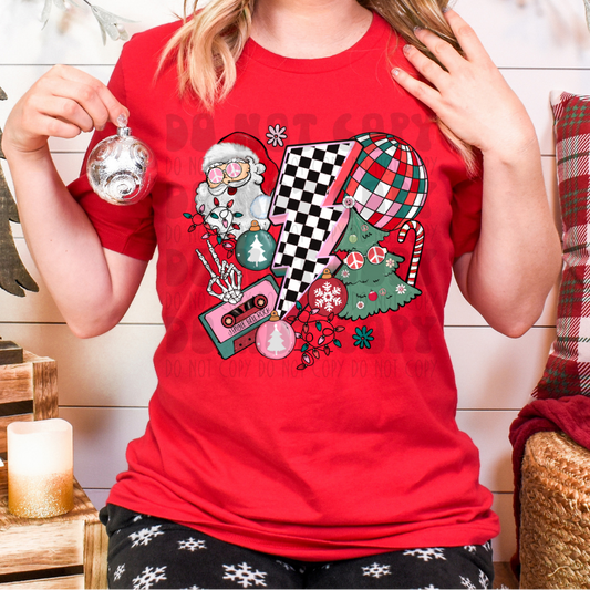 GROOVY SANTA COLLAGE - DTF TRANSFER