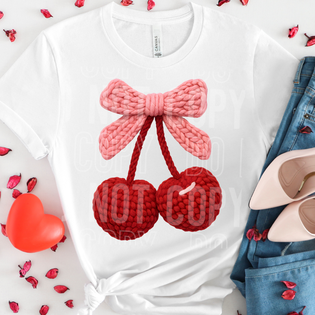 FAUX YARN CHERRIES - DTF TRANSFER