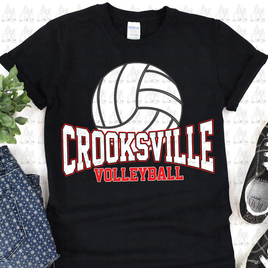 CROOKSVILLE VOLLEYBALL W/ BALL - DTF TRANSFER