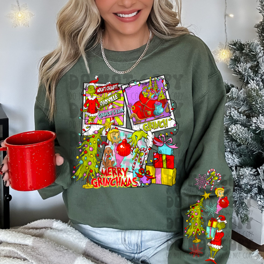 MERRY GRINCHMAS W/TREE SLEEVE - DTF TRANSFER