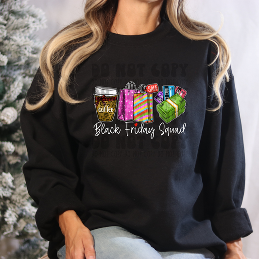 BLACK FRIDAY SQUAD - COFFEE, BAGS, MONEY - DTF TRANSFER
