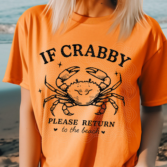 CRABBY BLK TXT - DTF TRANSFER