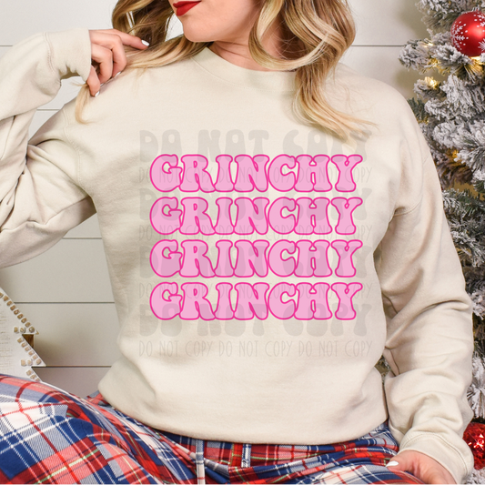 GRINCHY STACKED -PINK- DTF TRANSFER