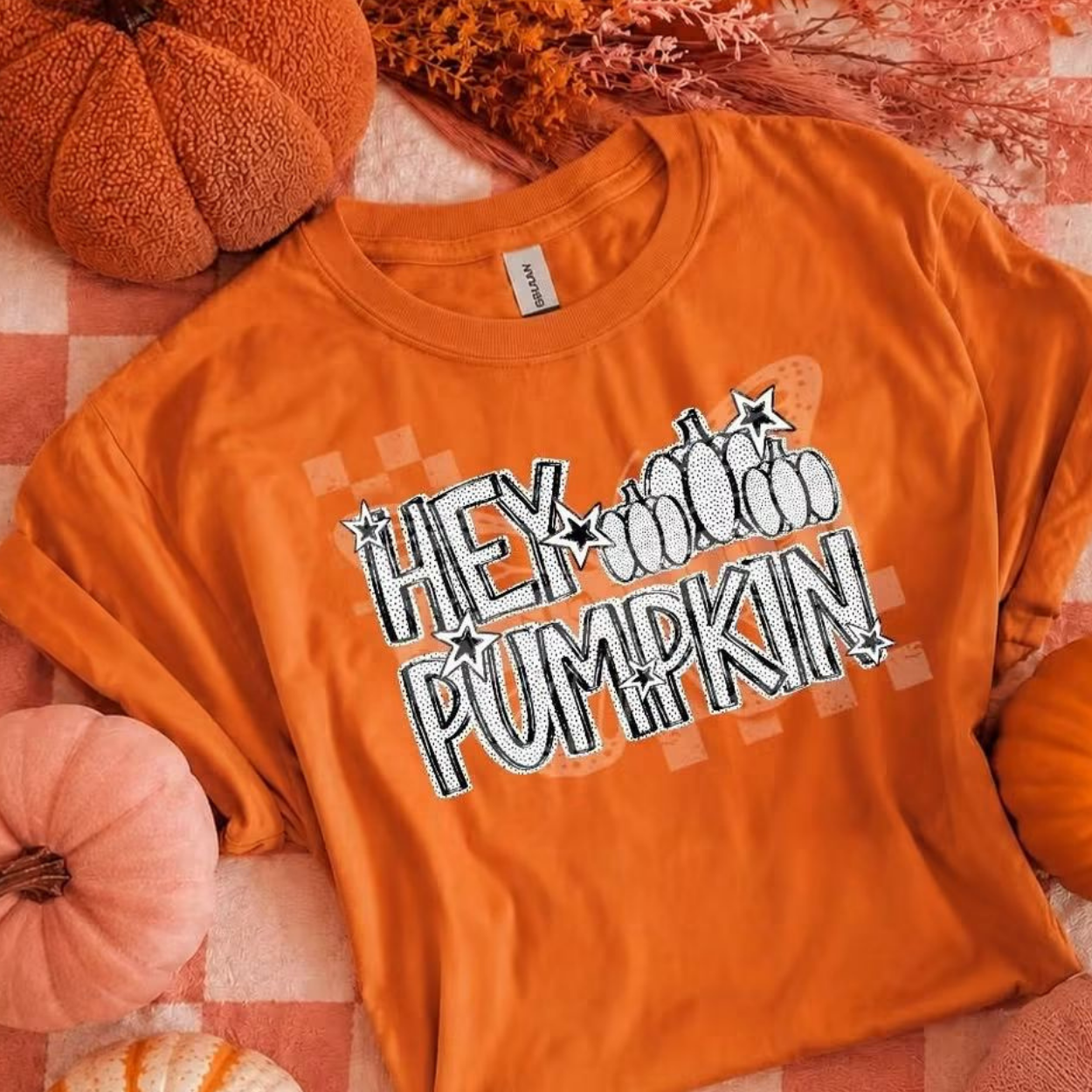 HEY PUMPKIN POLKA DOT - DTF TRANSFER