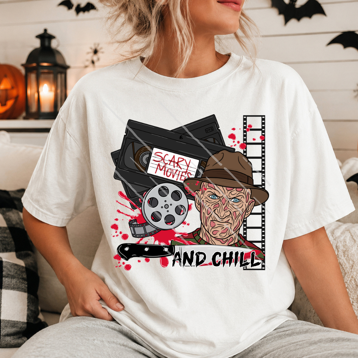 SCARY MOVIE AND CHILL - DTF TRANSFER