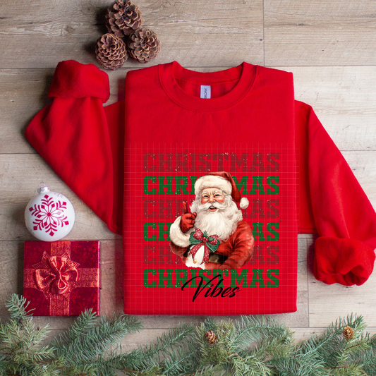 STACKED CHRISTMAS VIBES SANTA - DTF TRANSFER