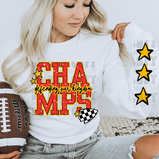CHAMPS DEFENDING OUR KINGDOM W/ SLEEVE - DTF TRANSFER
