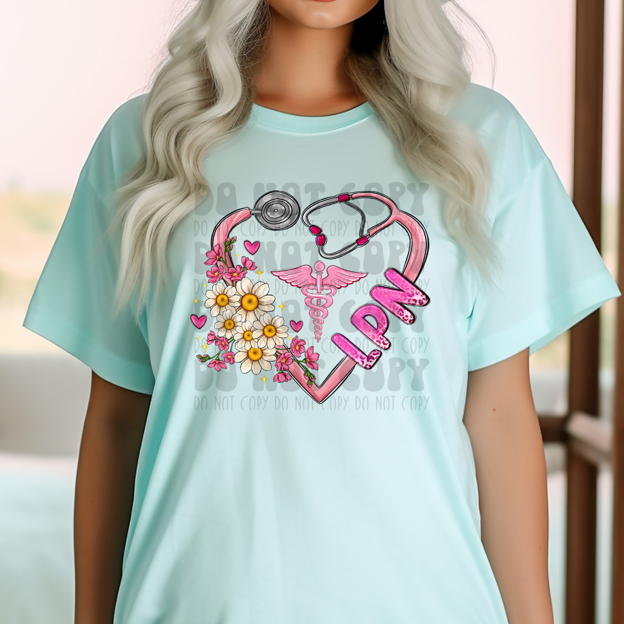 LPN HEART STETHOSCOPE - DTF TRANSFER