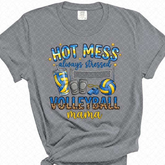 HOT MESS VOLLEYBALL MAMA - DTF TRANSFER