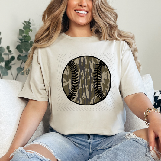 BLACK LINE CAMO BASEBALL - DTF TRANSFER