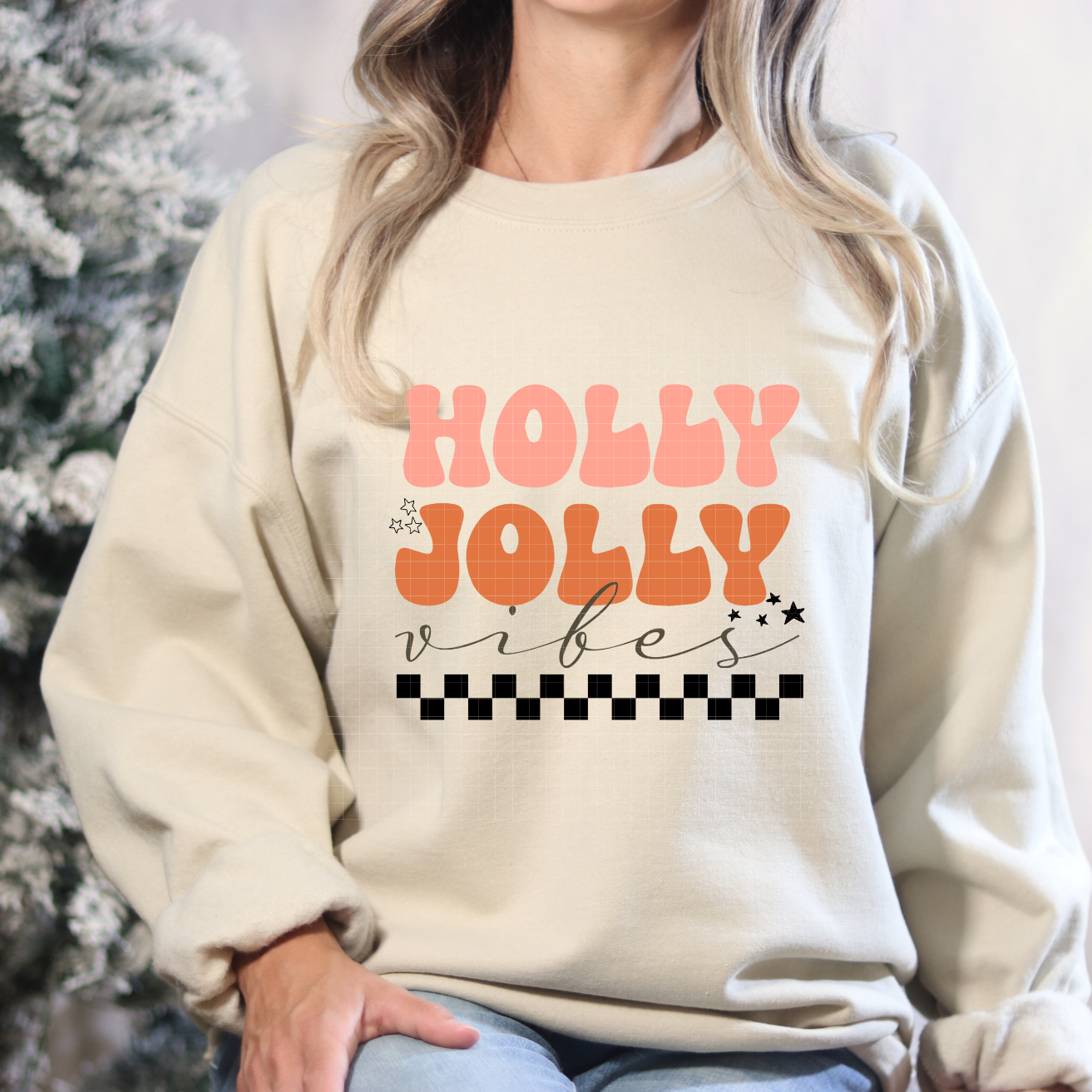 HOLLY JOLLY VIBES - DTF TRANSFER