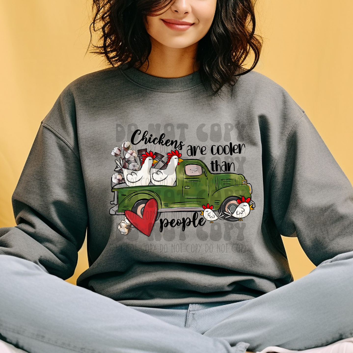 CHICKENS ARE COOLER THAN PEOPLE - DTF TRANSFER