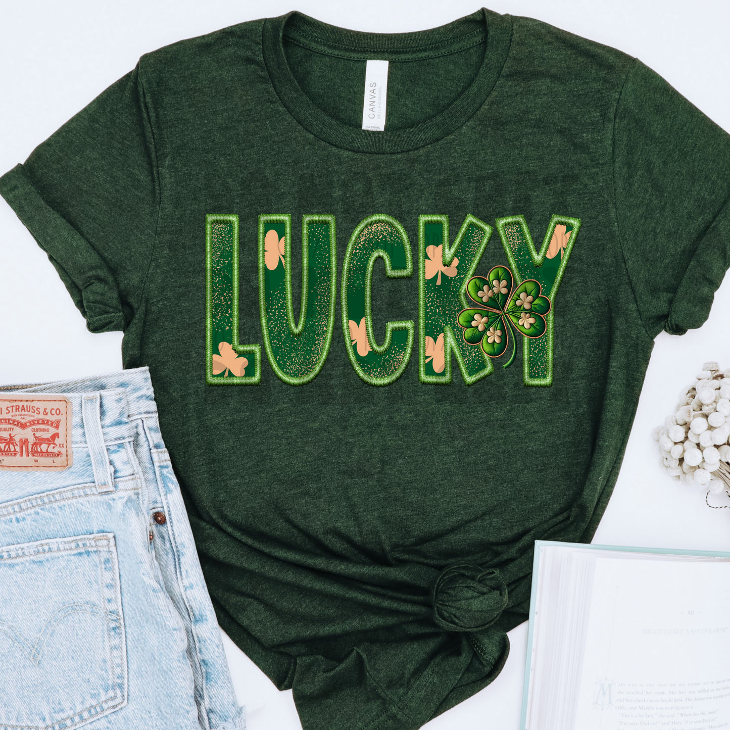 LUCKY FAUX EMBROIDERY - DTF TRANSFER