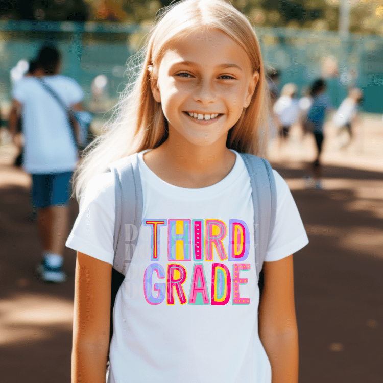 THIRD GRADE - PINK - DTF TRANSFER