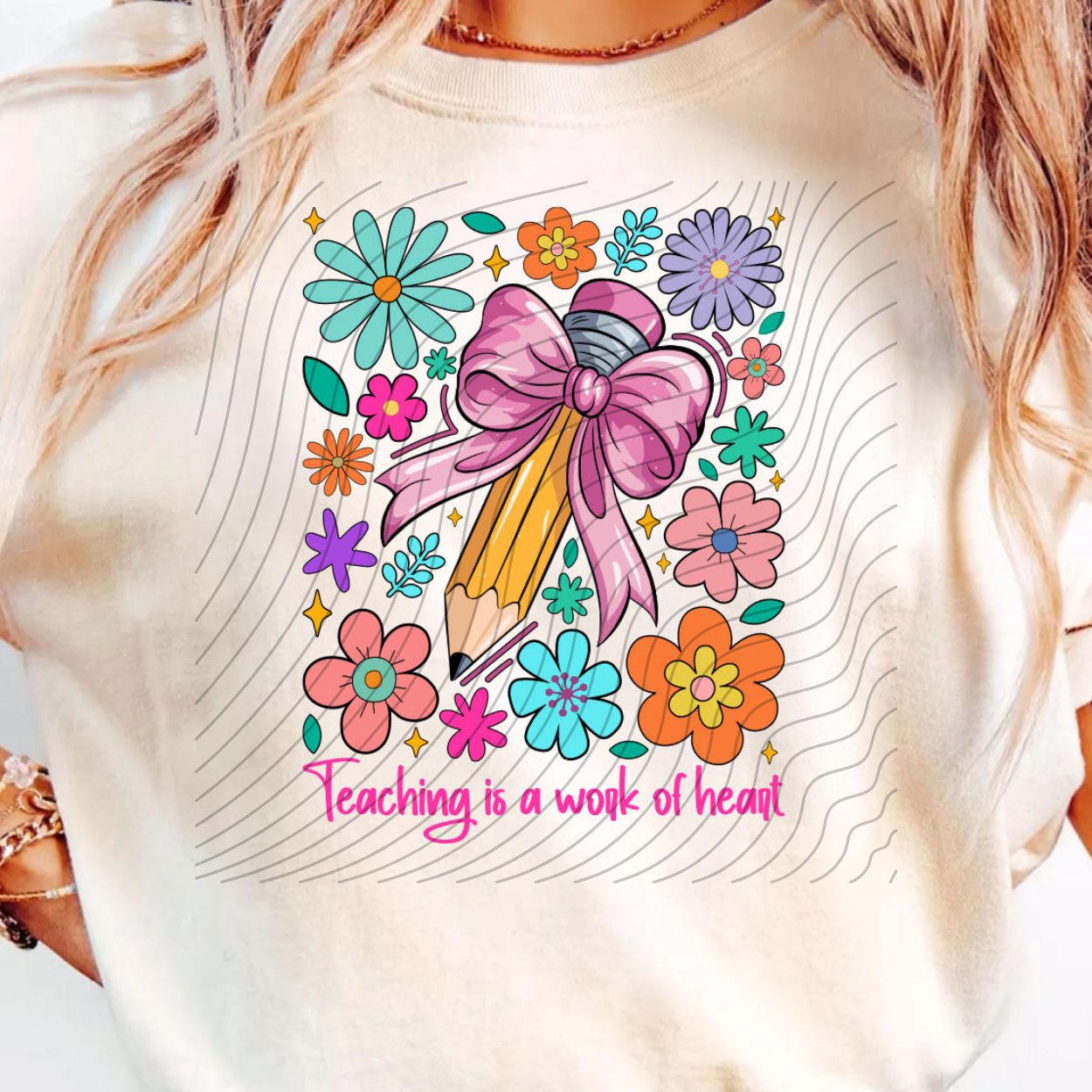 TEACHING IS A WORK OF HEART - DTF TRANSFER
