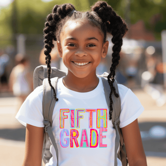 FIFTH GRADE - PINK - DTF TRANSFER