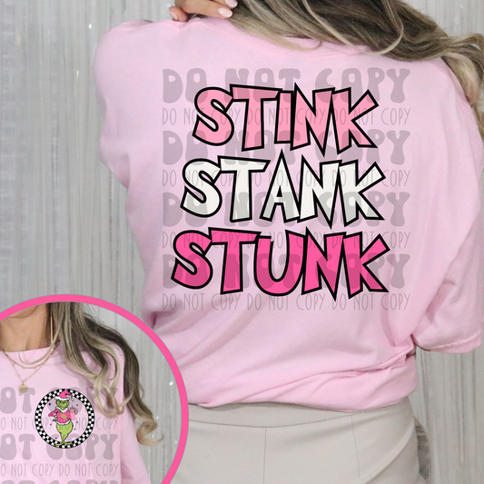 STINK STANK STUNK PINK W/ POCKET - DTF TRANSFER