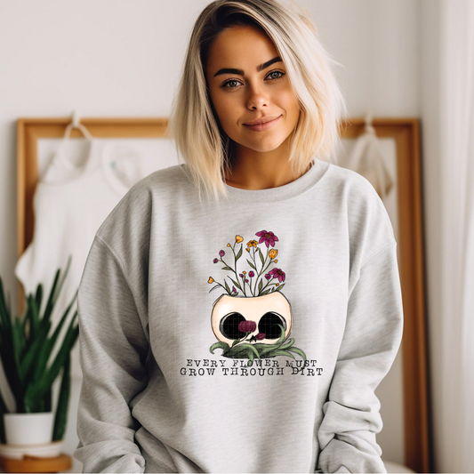 FLOWER GROW THROUGH DIRT - DTF TRANSFER