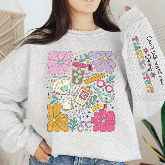 TEACHER STUFF W/ SLEEVE - DTF TRANSFER