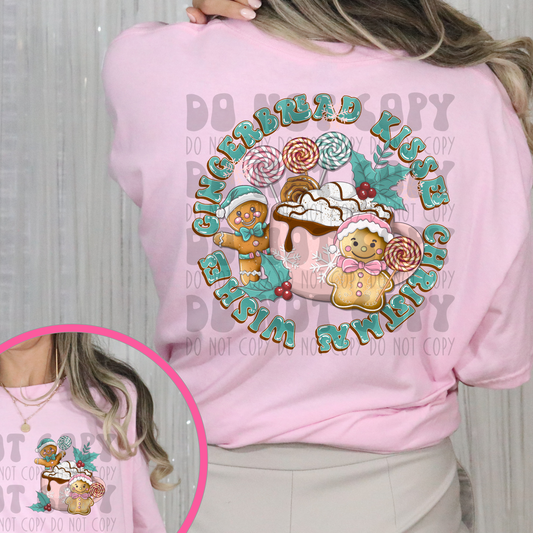 GINGERBREAD KISSES W/ POCKET - DTF TRANSFER