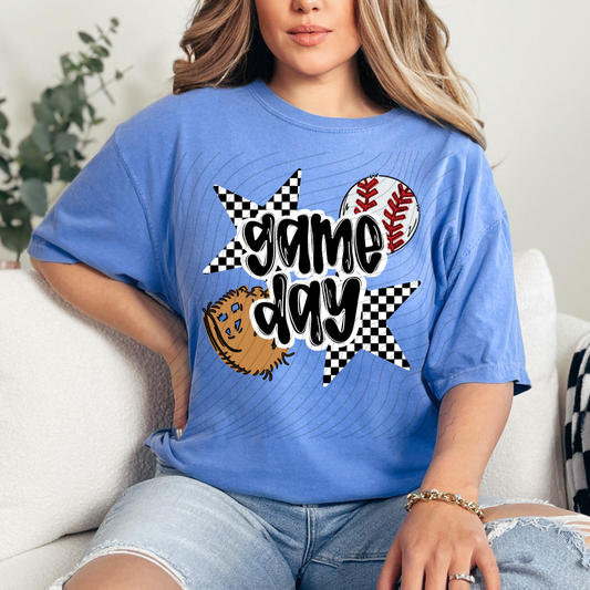 GAME DAY GROOVY BASEBALL - DTF TRANSFER