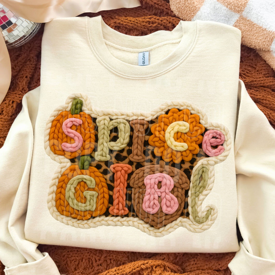 FAUX YARN SPICE GIRL - DTF TRANSFER