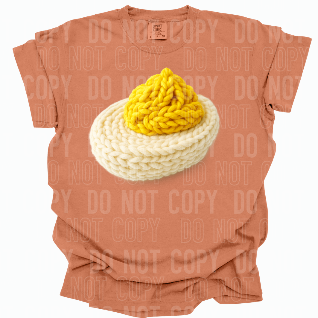 FAUX YARN DEVILED EGG - DTF TRANSFER