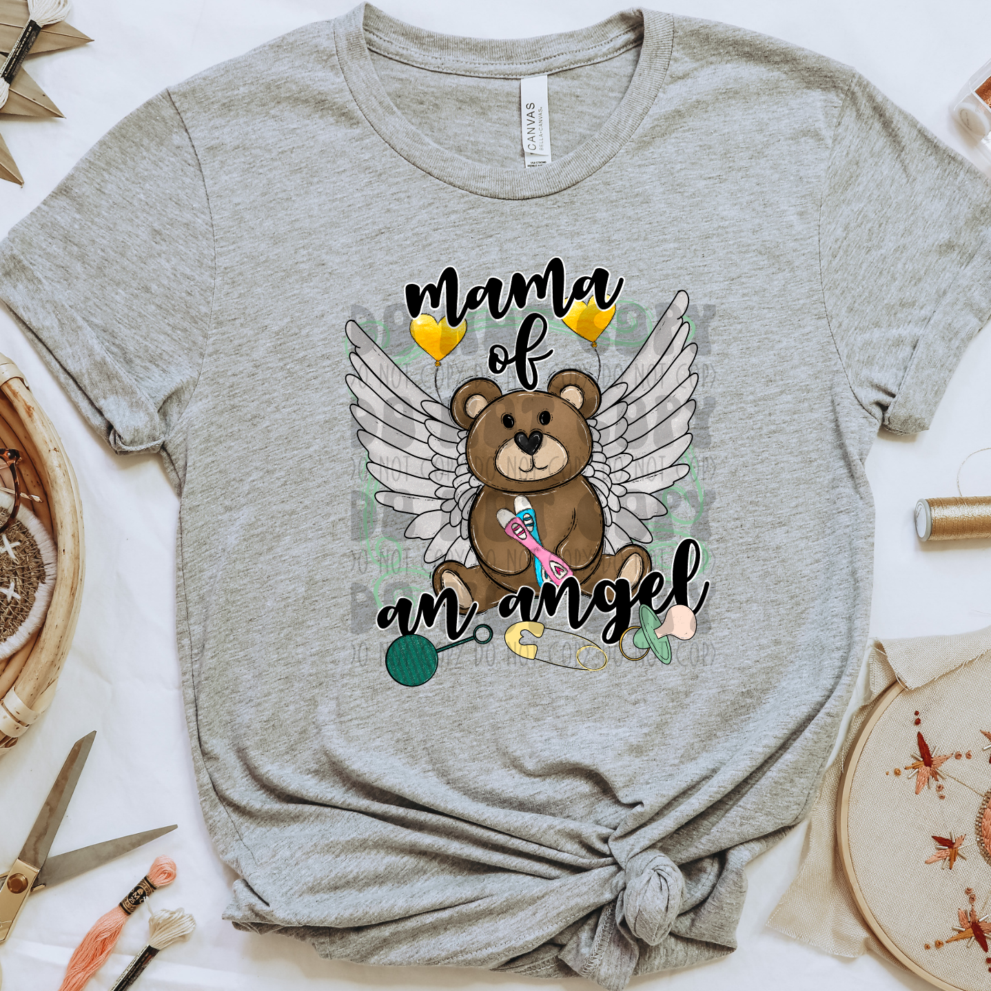 MAMA OF AN ANGEL NEUTRAL - DTF TRANSFER