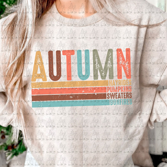 AUTUMN WORDS - ADDITIONAL GRUNGE - DTF TRANSFER