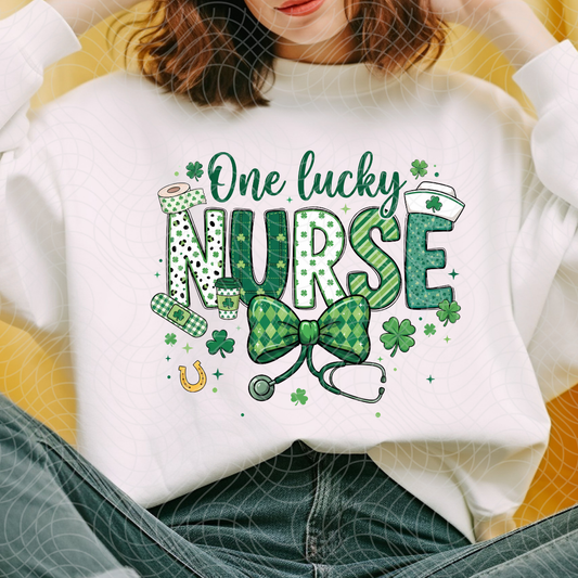 ONE LUCKY NURSE - DTF TRANSFER