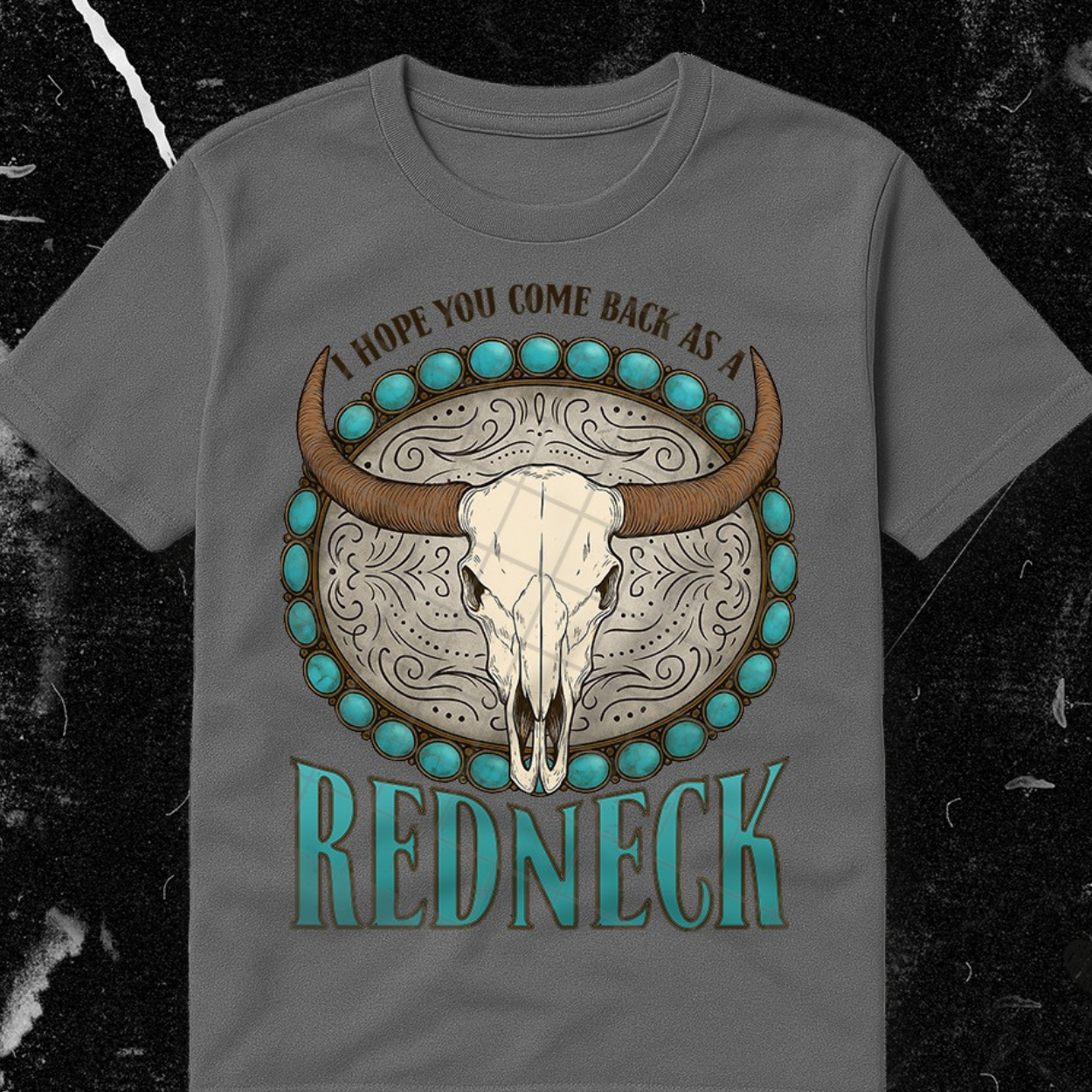 REDNECK BROWN TEXT - DTF TRANSFER