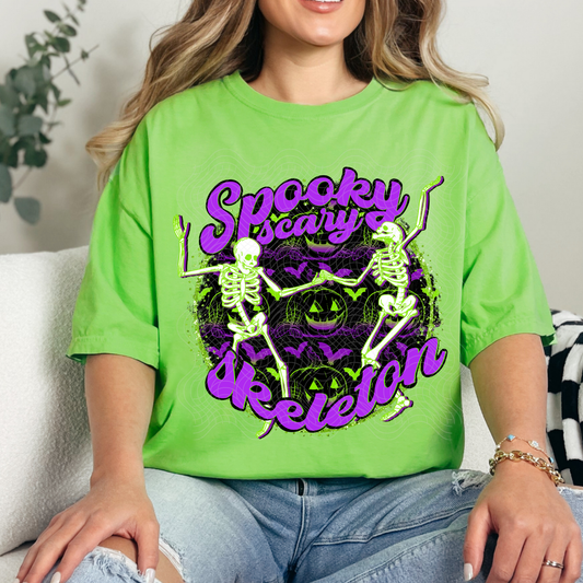 SPOOKY SCARY SKELETON - DTF TRANSFER