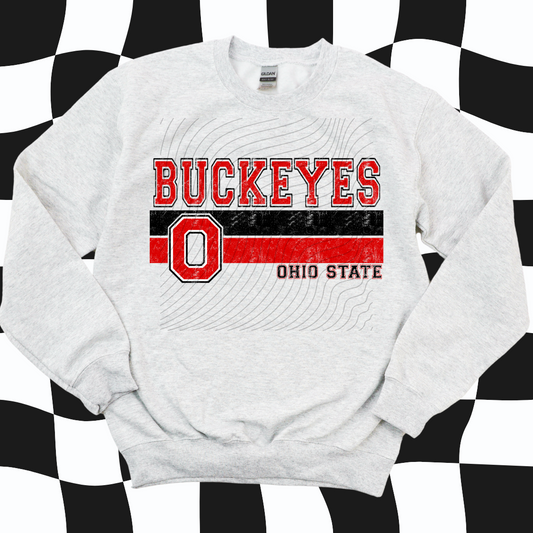 OH BUCK DISTRESS STRIPE - DTF TRANSFER