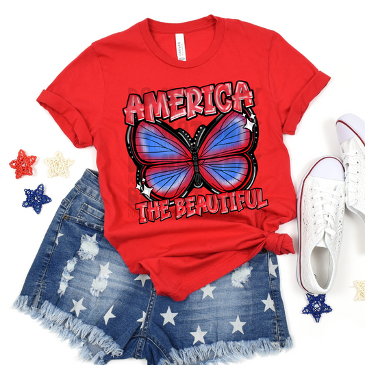 AMERICA THE BEAUTIFUL BUTTERFLY - DTF TRANSFER