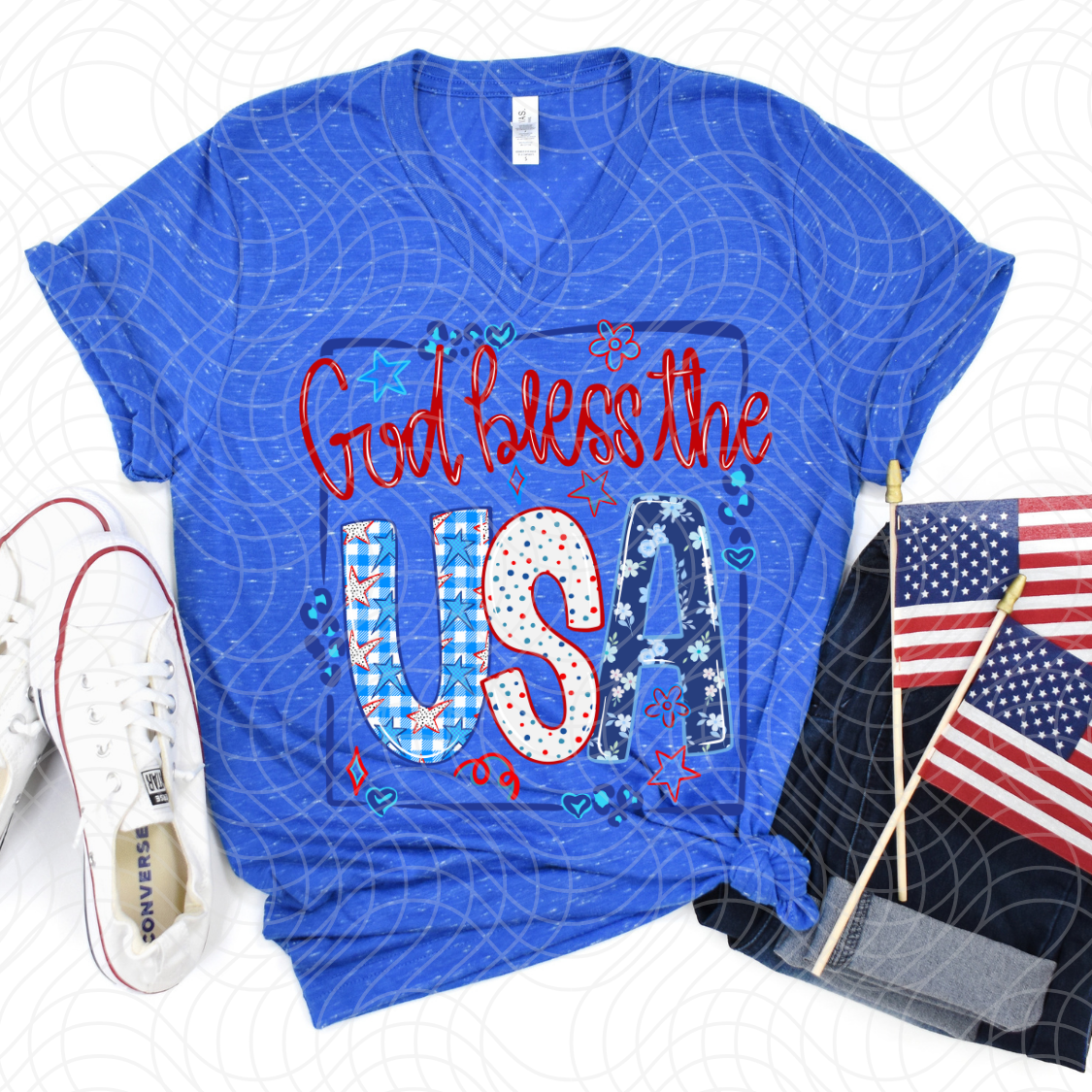 GOD BLESS THE USA STARS- DTF TRANSFER