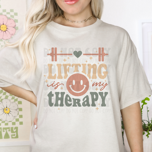 LIFTING IS MY THERAPY - DTF TRANSFER