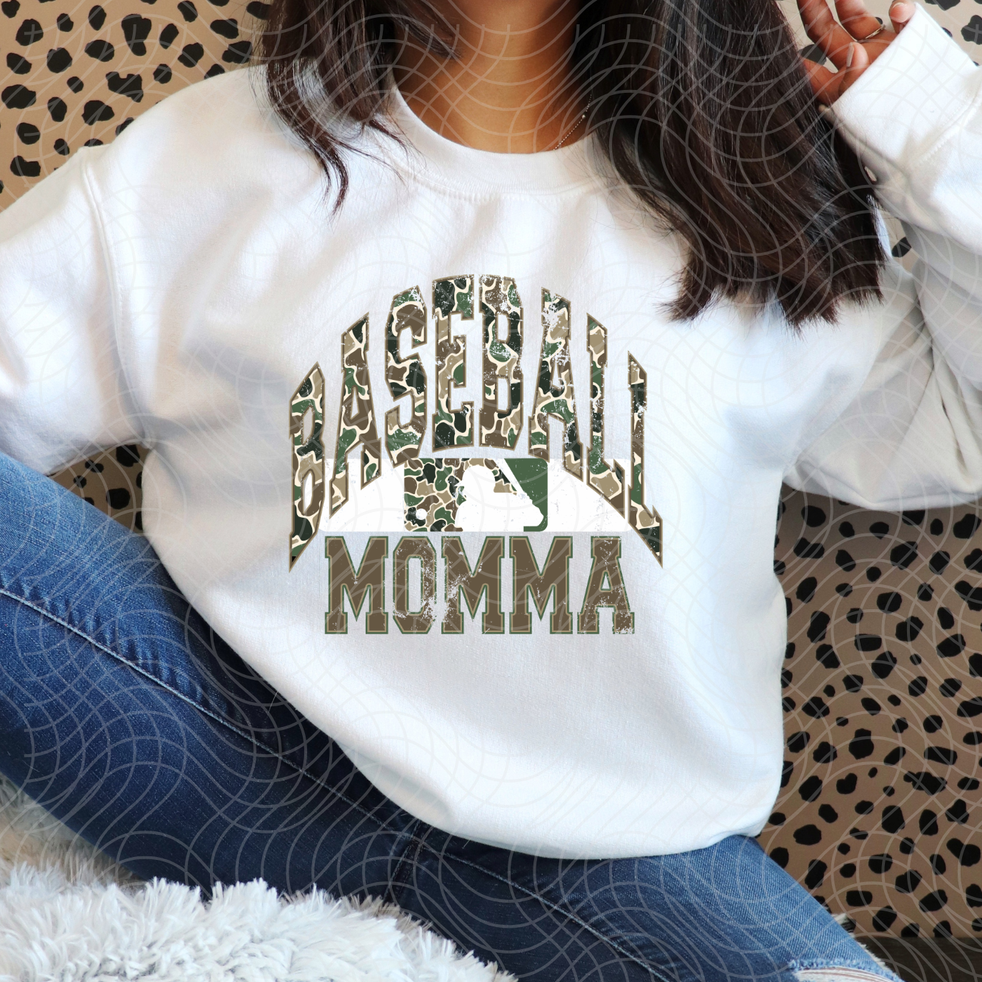 CAMO BASEBALL MOMMA - DTF TRANSFER