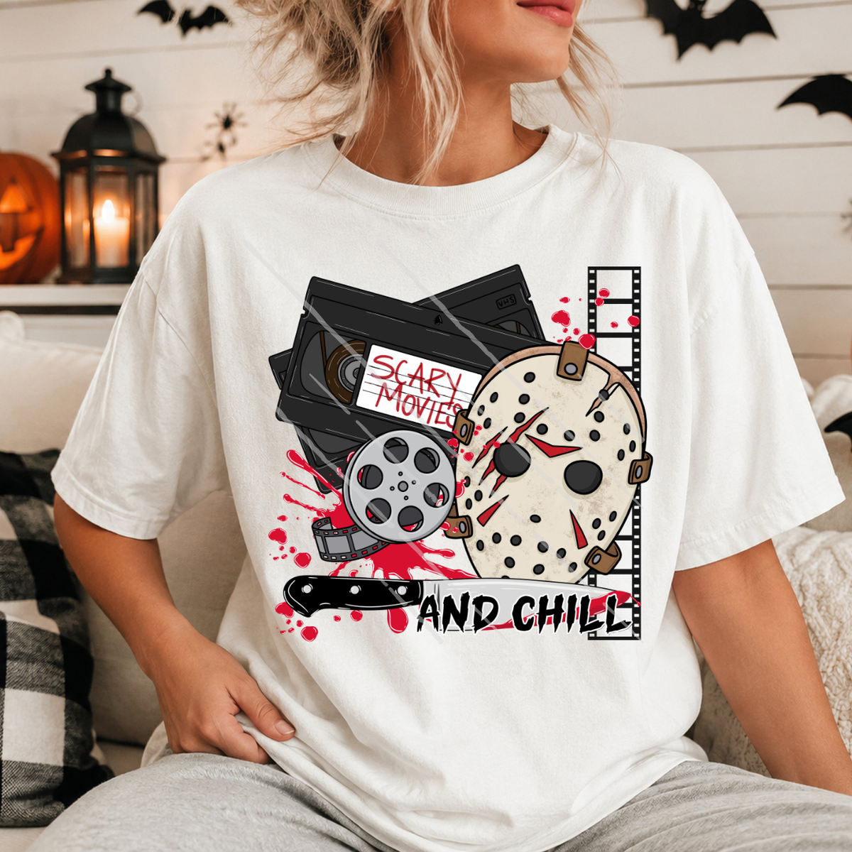 SCARY MOVIE AND CHILL - DTF TRANSFER