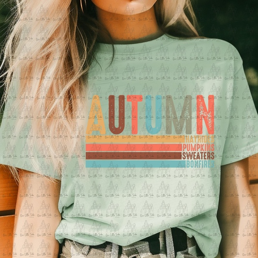 AUTUMN WORDS - NO ADDITIONAL GRUNGE - DTF TRANSFER