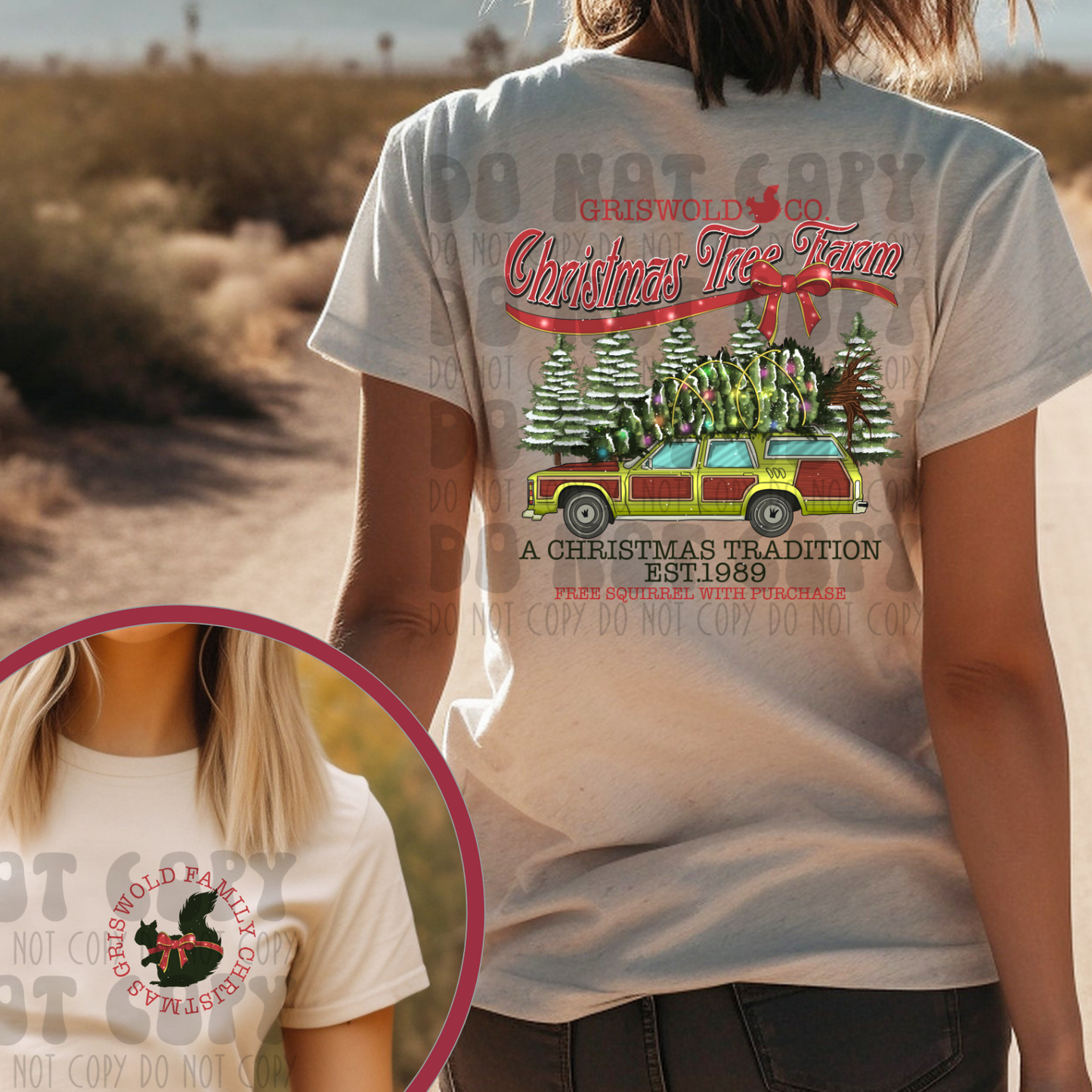 GRISWOLD TREE FARM W/ POCKET - DTF TRANSFER