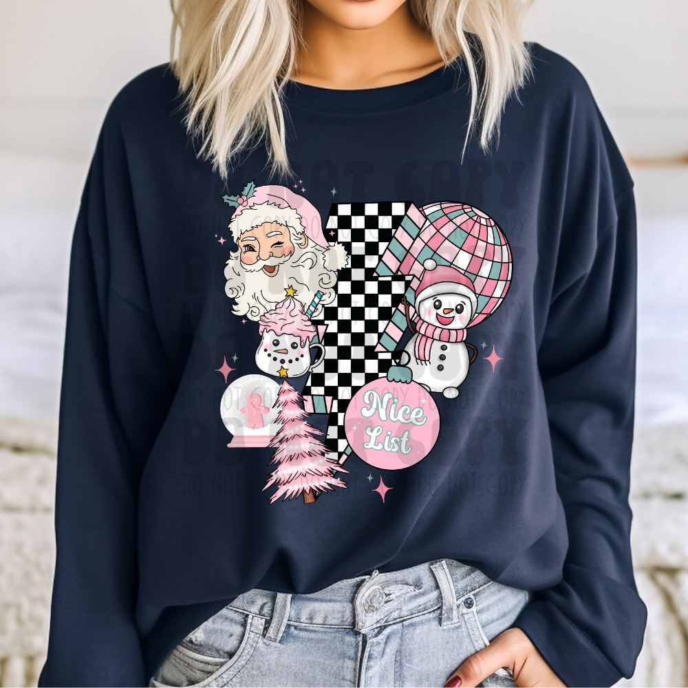 NICE LIST COLLAGE - DTF TRANSFER