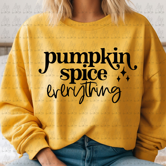 PUMPKIN SPICE EVERYTHING - BLACK - DTF TRANSFER