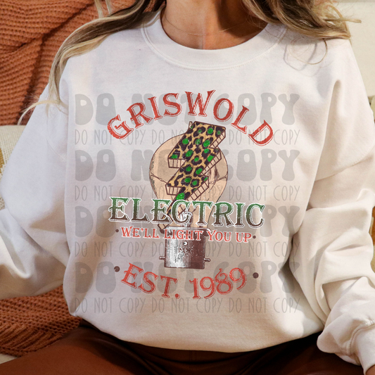 GRISWOLD ELECTRIC LEOPARD BOLT - DISTRESSED - DTF TRANSFER
